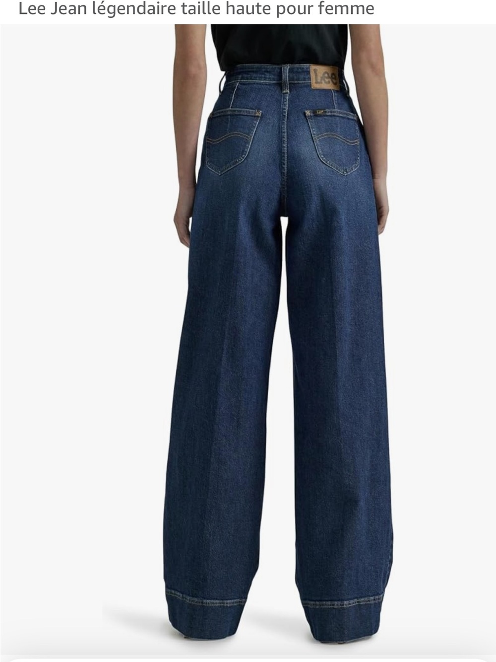 Lee Dark Blue Wide-Leg High-Rise Jeans